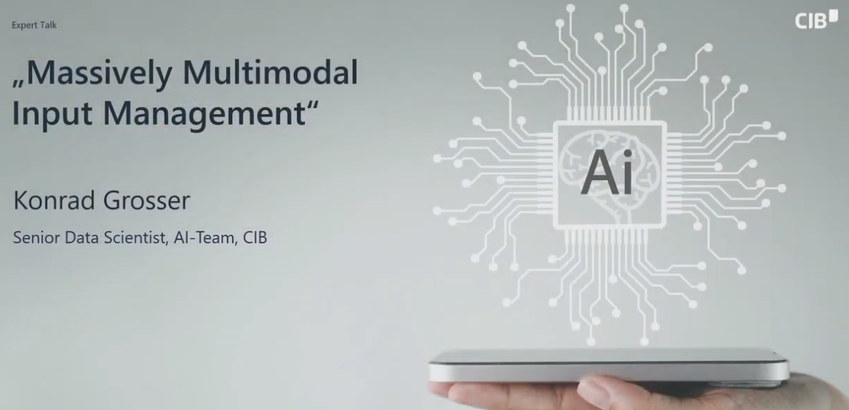 Talk "Massively Multimodal Input Management in CIB"